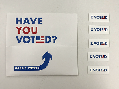 I Voted Stickers custom typography futurama i voted print design stickers