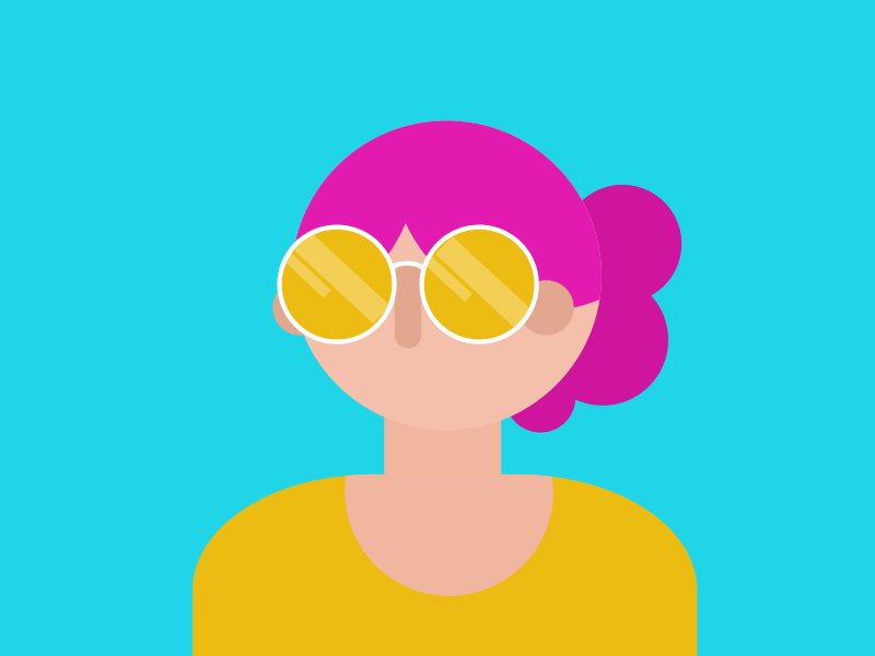 New Rules motion graphics loop girl face