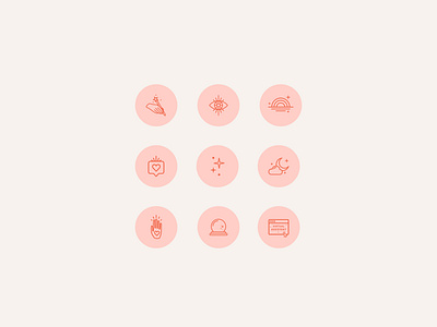 Custom Icon Set for Planned in Pink