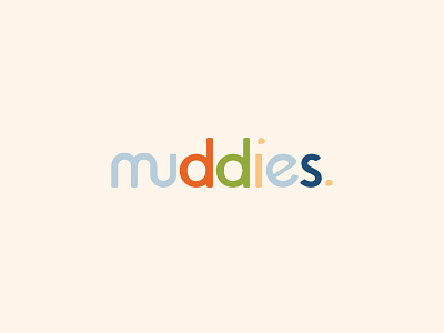 Muddies Primary Logo brand identity branding childrens art fun logo kids brand logo design logo design concept logotype typography