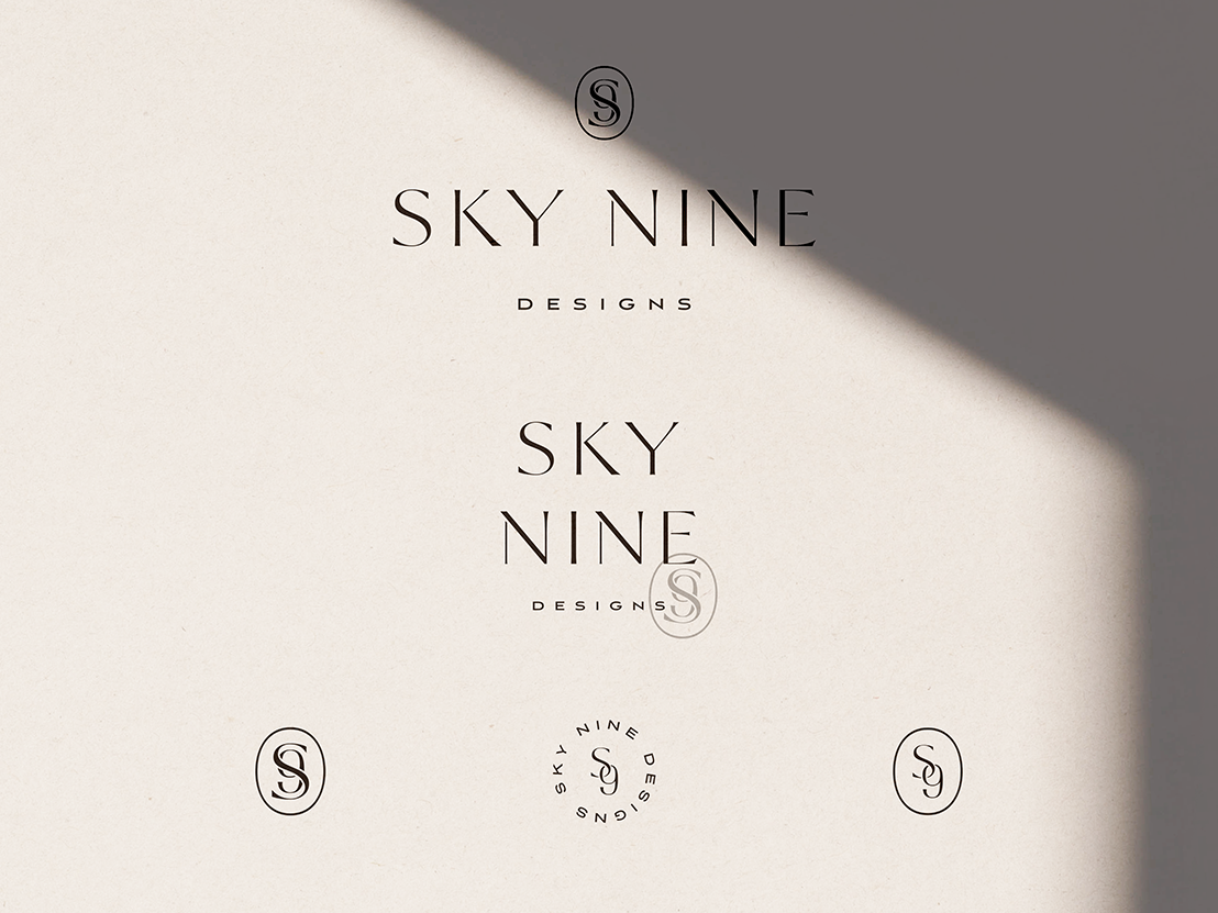 Sky Nine Designs Logo Identity By Eliza Barrett On Dribbble