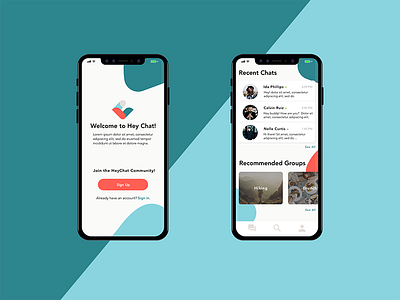 Hey Chat brand identity briefbox design minimal design mobile ui ux