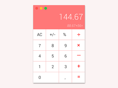 UI Challenge 004 - Calculator