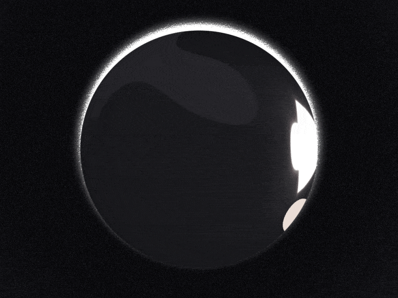 Reaching Light animation balls circle dark eclipse gif grain light loop motiongraphic night reflection sky sphere texture