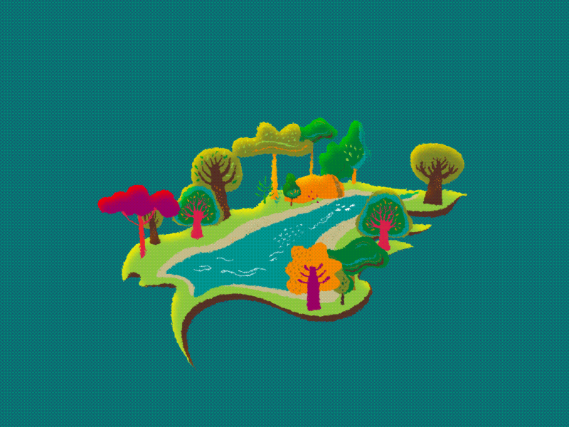 WWF-Brasil 25 anos animation design fish gif illustration loop motion motion design nature river water