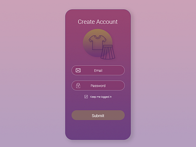 Daily UI Challenge #001 - Signup 001 create account dailyui gradient design log in new account sign in sign up