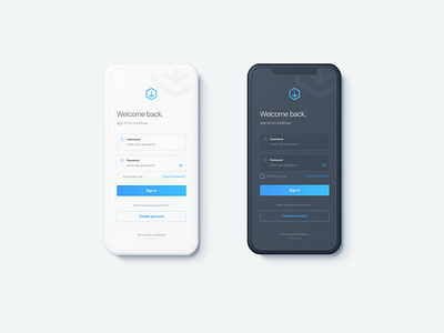 Login Lite iOS - White / Balck - Daily UI Challenge #1 by Angel ...