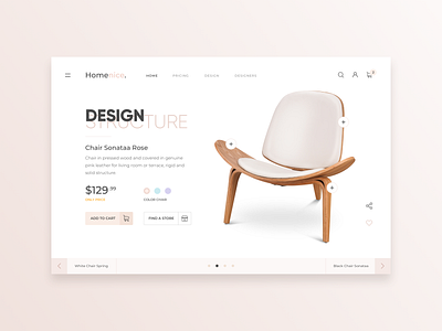 eCommerce Web Home Page - Sale of Chair