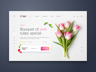Tulip Web UI Design - eCommerce cart design detail ecommerce ecommerce design minialista minimalist ui ui ux ui ux design ui design ux ux design web design