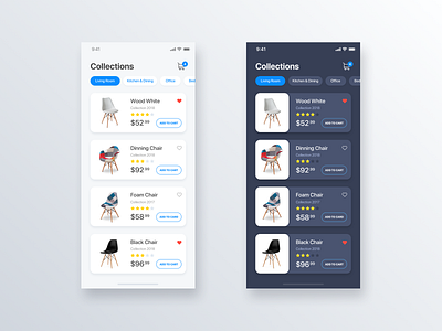 Collections Chair eCommerce App - Daily UI Challenge #15