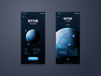 Space Tour App - Daily UI Challenge #19 app design design detail home app inspiration interaction ios iphone x minialista minimalist ui ui ux ui ux design ui design user interface ux ux design