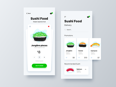 Sushi Food App app design app food ecommerce design food home app illustration inspiration interaction ios minialista minimalist sushi ui ui ux ui ux design ui design user interface ux ux design vector