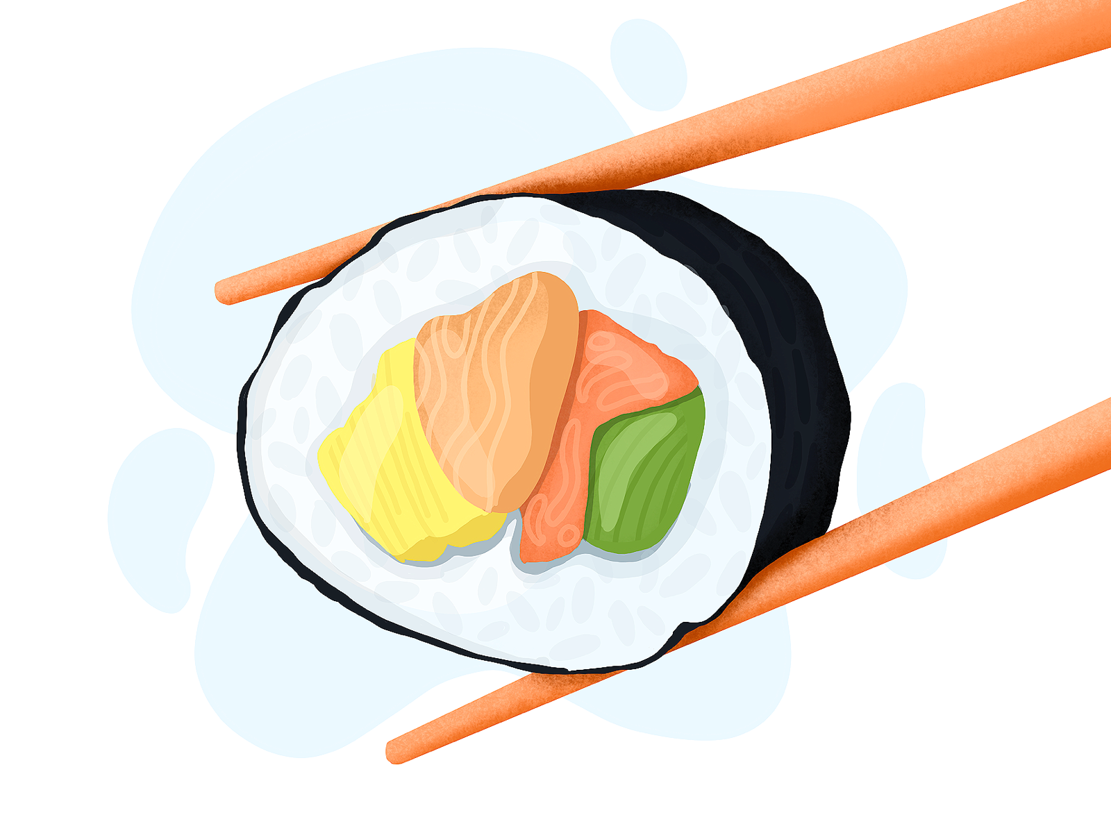 Sushi ðŸ £ illustration by Angel Villanueva for Unrise on Dribbble