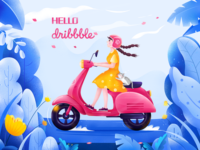 Hello~ Dribbble design illustration ui