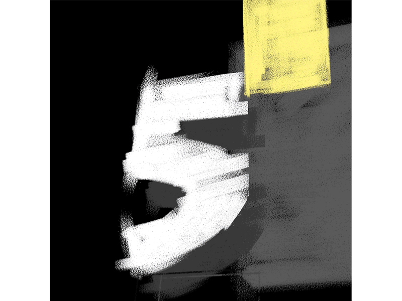 ´Sketchy´ five 2.5d chalk handdrawn number painterly parallax typography