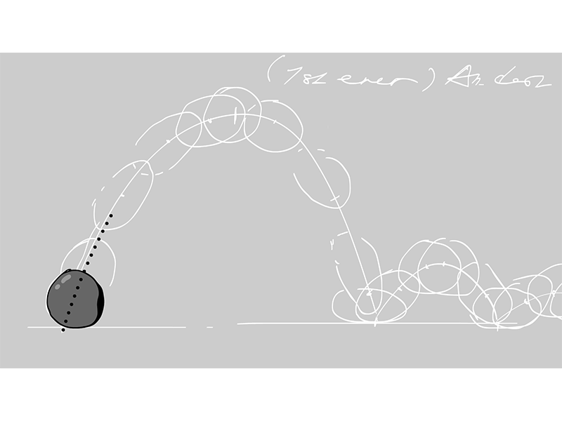 (1st ever) Animate CC test 2d animation ball bouncing learning test