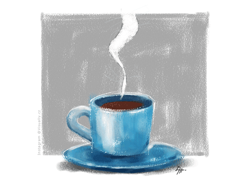 cup of Coffee .. animation cel framebyframe learning wip