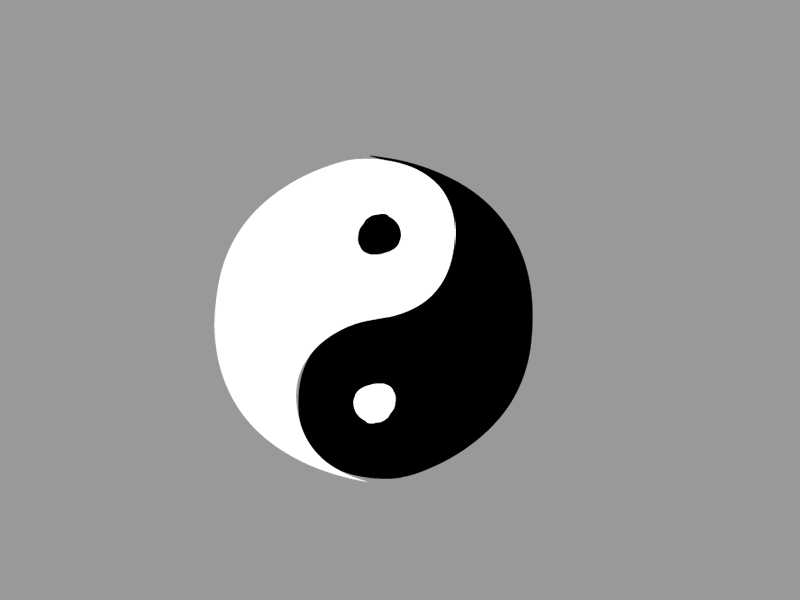 Jin-Yang symbol, animated .. animation frame by frame liquid
