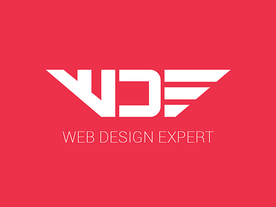 WDE branding flat logo minimal typography vector