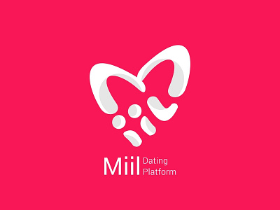 Miil Dating platform logo dating design heart logo illustration logo vector