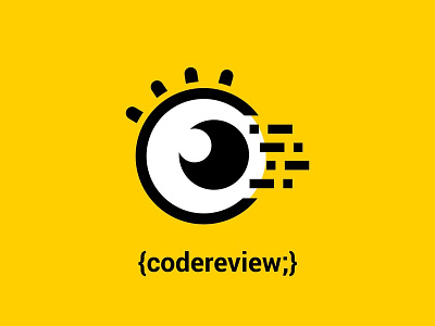 code review logo branding code design eye illustration logo vector