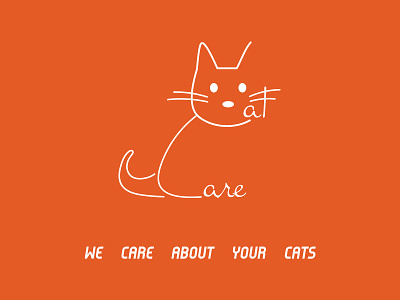 Cat Care animal animal welfare branding care cat clinic control logo