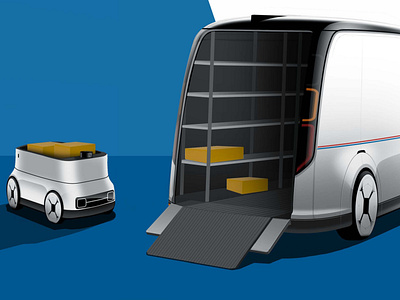 USPS Delivery Truck Concept  -back