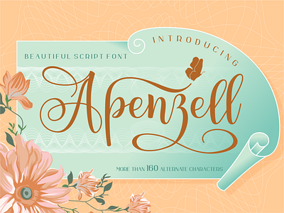 Apenzell Script handlettering script script font script lettering typography wedding