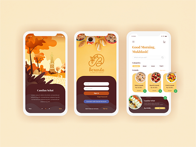 Granola | Mobile App aplication app granola homepage interaction design iphone login page phone search shop ui