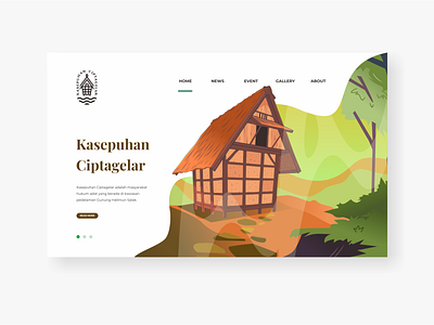 landing page | kasepuhan ciptagelar homepage illustration interface landing page traditional ui web