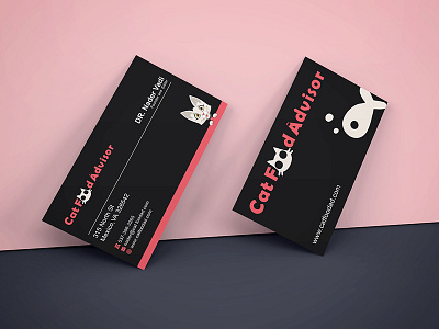 Food Cat Business Cards business card card cat creative design food