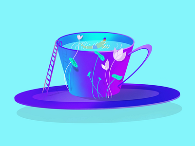 Cup swimming swimming cups tea morning