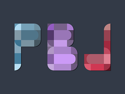 PBJ geometric illustration letterform sketch 3 weekly warm up