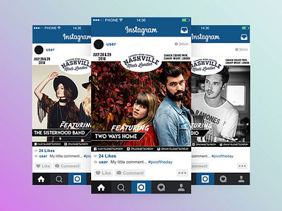 Instagram Posts artists design facebook festival insta instagram music nashville meets london posts profiles social media posts twitter