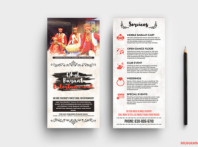 Entertainment band brochure design flyer leaflet pamphlet