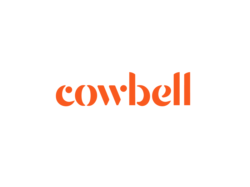 Cowbell Logo Reveal 2d animation animography art direction branding flat logo motion motion design stencil type typography typograpy ui