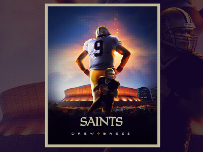 Drew Brees Poster drew brees football new orleans nfl photoshop poster saints