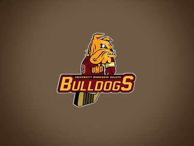 UMD Hockey Logo branding bulldog college dog duluth hockey illustration logo minnesota photoshop sports