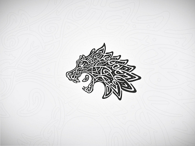 Viking Wolf alpha buy celtic illustration nordic occult rune sell tattoo tribal viking wolf wolf logo