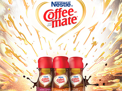 Nestle Coffee-mate advertising coffee mate design freestyle illustration nestle
