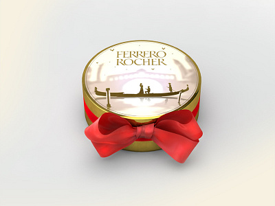 Fererro Rocher Venice Romance - Product Design 3d candy china design fererro rocher gift italian label product ribon romance venice