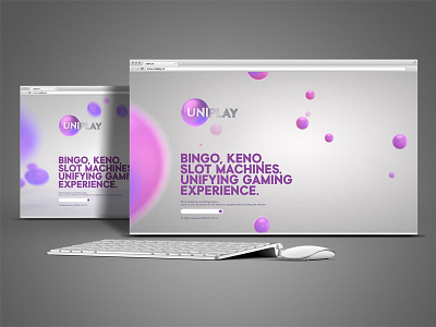 UNIPLAY Under Construction Landing Page bingo branding casino gaming keno slot machines uniplay web design www