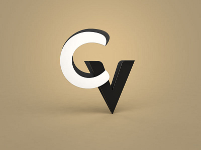 CV - Calin Vladoianu Logo Design - Simple 3D avocat bucharest calin cv design lawyer logo monogram romania vladoianu