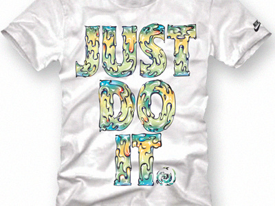 Just Do It art design do glanz glossy illustration it just just do it nike t shirt t short tee type typo typography white