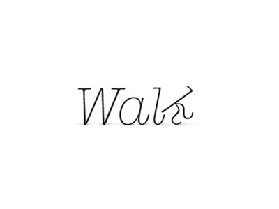Walk design go type typo typography walk