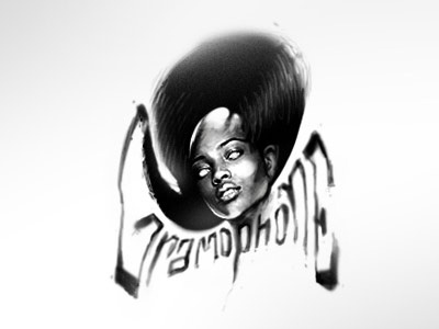 Retro Club Gramophone afro baby black bulgaria club design girl gramophone idea kliment logo record retro sexy sofia white wip