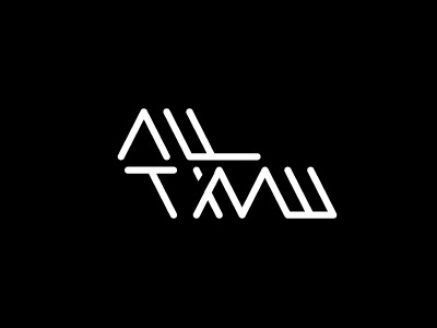 all time all bw graphic logo time type