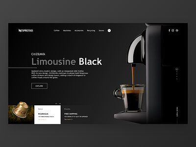 Coffee landing page☕️✍🏻 coffee css design graphic graphicdesigner html inspiration landing page ui ux web webdesign webdesigner website