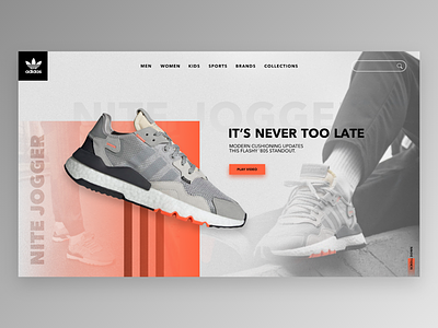 Design landing page✍🏻🖥 concept design designer html landing page shoes ui ux web webdesigner website