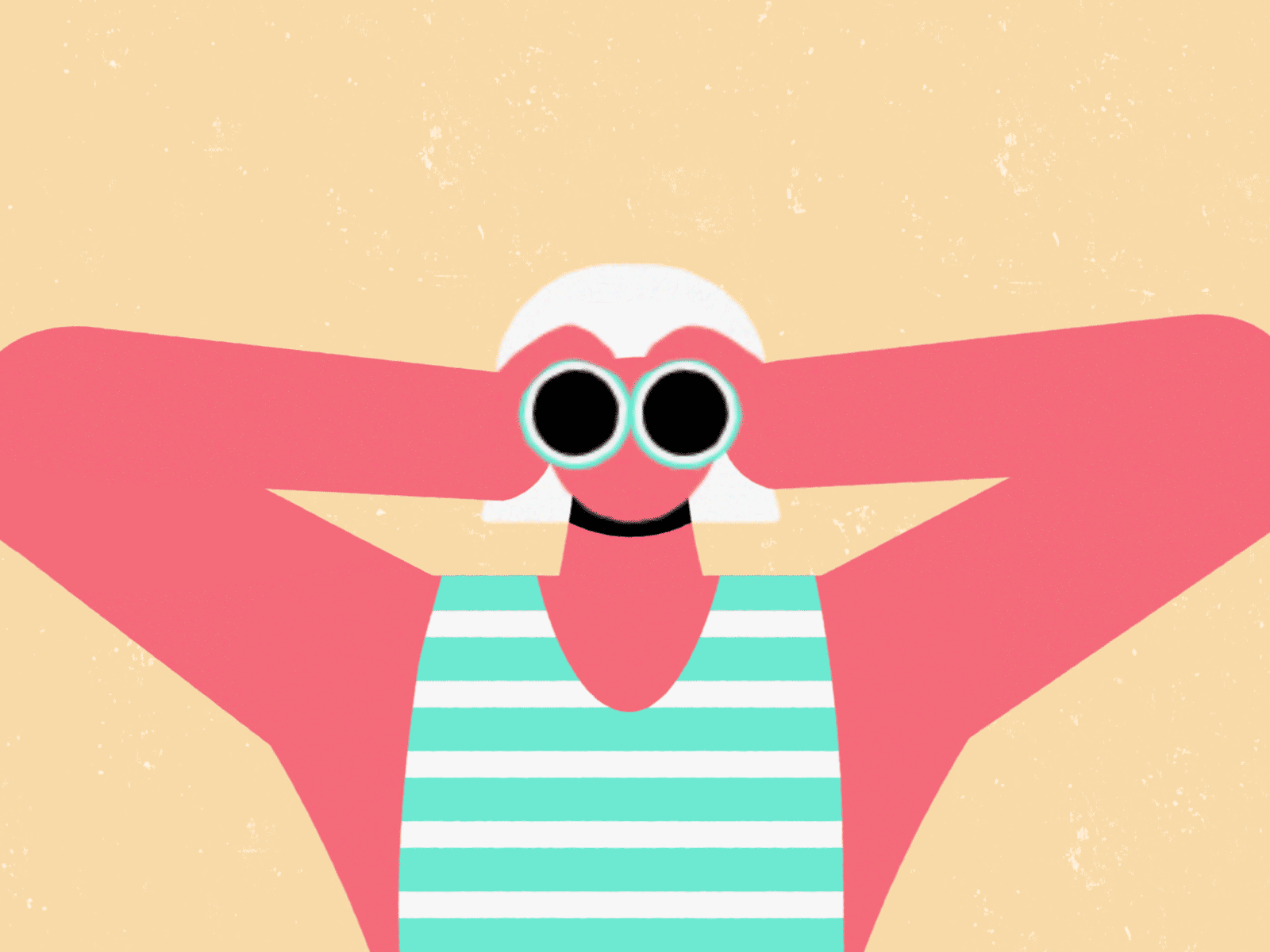 SummerTime after effects animation character gif illustration loop motiongraphic summer